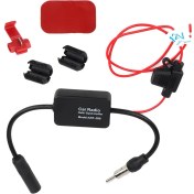 Resim Creatorally 12V Araba Stereo Anten Fm Am Radyo Amplifikatör Satır Içi Sinyal Amplifikatör Siyah (Yurt Dışından) 