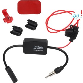 Resim Creatorally 12V Araba Stereo Anten Fm Am Radyo Amplifikatör Satır Içi Sinyal Amplifikatör Siyah (Yurt Dışından) 