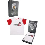Resim Beşiktaş Lisanslı Beyaz Bebek T-shirt Hediyelik Ahşap Kutulu 