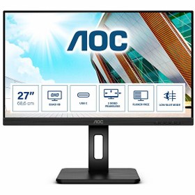 Resim AOC Q27P2CA 27" 75Hz 4Ms HDMI - DP - USB-C WQHD Adaptive-Sync IPS Pivot Vesa Monitör 