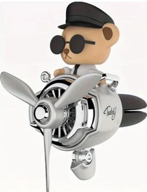 Resim Honeybeeshop Simli Pilot Ayı Baş Sallayan Araba Gösterge Paneli Süsü Dayanıklı Plastik 