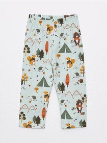Resim LC Waikiki Polo Yaka Uzun Kollu Baskılı Erkek Bebek Pijama Takım 