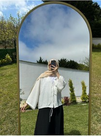 Resim SAMSA önü bağlamalı 2 bağcıklı kimono gömlek modern tesettür şık yeni sezon etek üstü kimono 