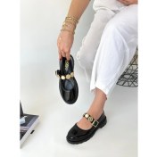 Resim Okira Siyah Rugan Oxford Ayakkabı 