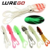 Resim ELUREGO Karanlıkta Parlayan Kalamar Yemi - Uzun Menzilli Floresan Balıkçılık Yem, 3 Boyut (12cm/15cm/18cm) - Gece ve Derin Deniz Avı İçin Yeşil, Pembe, Turuncu Renkler - Tatlısu & Tuzlu Su için - Profesyonel Balıkçılar ve Başlangıç Seviyesi İçin İdeal - Gerçekçi Tasarım, Yüksek Kaliteli Kancalar, Balıkçılar için Hediye 