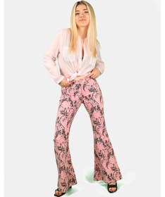 Resim Balins Geniş Paça Desenli Pantolon Pembe 