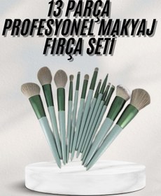 Resim Ronanna Dayanıklı Makyaj Fırçası Seti 13 Parça Yumuşak Kıllı Fırçalar Allık Fondöten Far Fırçası 