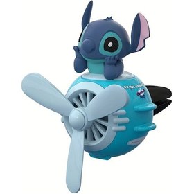 Resim Techbloom 1 Adet Stitch Yaratıcı Araç Havalandırma Fanı Araç Süsü Pervane Uçak Aile Ve Arkadaşlar İçin Mükemmel 