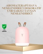 Resim AyrStore Tavşan Kulak Tasarımlı 200 Ml Usb Aroma Difüzör Ve Hava Nemlendirici 