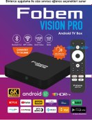 Resim FOBEM Vision PRO 6K Android TV Box Medya Oynatıcı - Sesli Komut Bluetooth Wi-Fi 4 GB Ram 64 GB Hafıza 