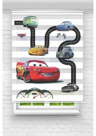 Resim Perdecizade Enxboy Şimşek Yol Dijital Baskılı Zebra Perde-cocuk Odası-stor Perde Renkli 