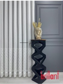 Resim Tül Perde Brillant Marka Dantel Eloise Etek Yoğun Baklava Ekru 