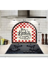 Resim Decorita Cam Ocak Arkası Koruyucu | Oval Şekilli | Kitchen Love 