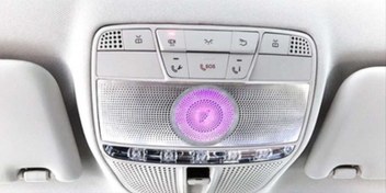 Resim Mercedes W205 C Serisi Uyumlu 64 Renk Tavan Ambiyans Ve Hoparlör Set (2 Hoparlör İçerir) 