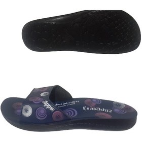 Resim Falex Kadın Lacivert Yuvarlak Desenli Ev Ve Bahçe Terlik Lacivert 