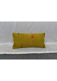 Resim Zehra Abla Halı Yeni El Dokuma Dekoratif Lumbar Kilim Kırlent Yastık Kılıfı 6655 Çok Renkli 