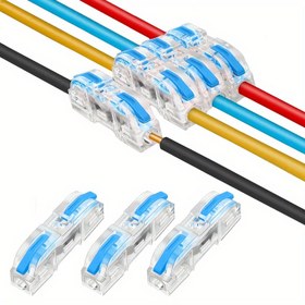 Resim 10/50 Adet Hızlı Bağlantı Terminalleri, Yumuşak ve Sert Hat Geçişli 28-12AWG DIY Kablo Konnektörü 