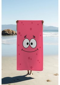 Resim Dijital Baskı Plaj Deniz Havlusu Patrick Desenli Peştamal Hvl0025 Renkli 