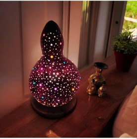 Resim Su Kabağı Abajur Dekoratif Lamba Çok Renkli 