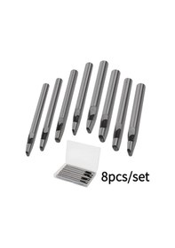 Resim Dream011 8 Parça Karbon Çelik Oval Delgeç Seti, Deri Çanta Ayakkabı Ve Kemerde Delik Açma 