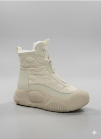 Resim Voyager Önü Fermuarlı İçi Kürklü Kadın Kar Botu B439 Bej 