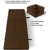 Resim Kahverengi Katlanır Sünger Misafir Yer Yatağı Ve Balkon Minderi 7cm Kahverengi 
