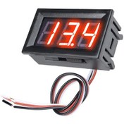 Resim 0.56 İnch Dc 0-30V Dijital Voltmetre Kırmızı 3 Telli Panel Tip 
