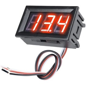 Resim 0.56 İnch Dc 0-30V Dijital Voltmetre Kırmızı 3 Telli Panel Tip 