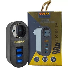Resim Go İthalat Gobax Termal Akım Korumalı Akıllı Priz 3xusb Li, Çocuk Korumalı, Led Işıklı, Yüksek Isıya Dayanıklı 