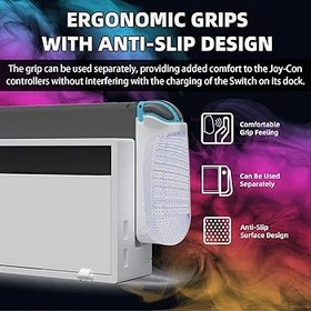 Resim IFYOO SGSX1 Ergonomic Grip for Switch Joycon Controller, Grip Case for Joy Con - White 