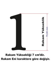Resim Stencil Rakam Boyama Şablonu X038-sayı Rakam Yüksekliği 7 Cm 