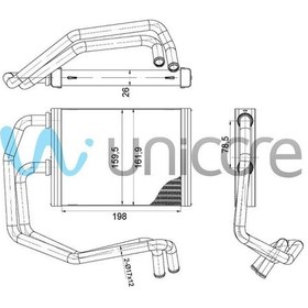 Resim Unıcore Mıtsubıshı Canter Fuso 859 Kalorifer Radyatörü Me733728 