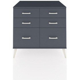 Resim Kronos Şifonyer 6 Çekmeceli 88x59x80 Antrasit-antrasit Antrasit 