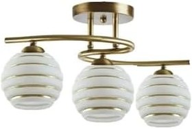 Resim Lambadar S Model Modern Gold Şerit Camlı Plafonyer Avize Gold Tek Ebat 0035-3Gold-Goldşeritcam 