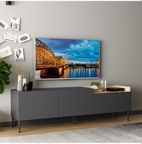 Resim Inarch Dizayn Mia Tv Ünitesi Antrasit - Safir Meşe 