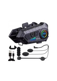 Resim Y10 Kask Kulaklık Bluetooth Motosiklet Kulaklık 5,3 Bluetooth Intercom Motorsiklet Kulaklık 