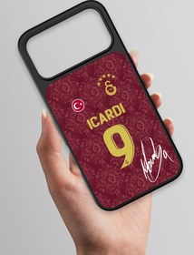 Resim Galatasaray Mauro Icardi 3. Forma İmzalı Cam Telefon Kılıfı - iPhone 17 Pro 