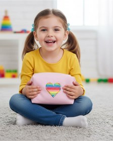 Resim mirami Kalpli Pembe Çocuk Çantası 