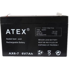 Resim Atex AX-6V 7AH Bakımsız Kuru Akü 