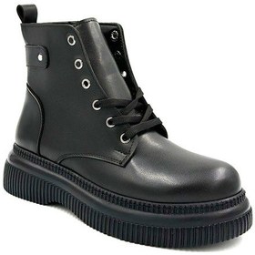 Resim Beyaz Oktay Haiti Poli Hafif Taban Bağcıklı Kadın Postal Bot Siyah Siyah 