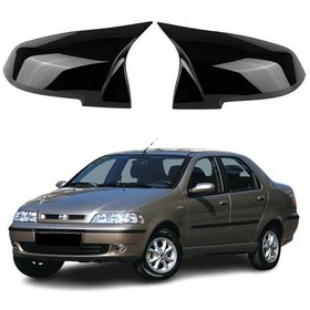 Resim Fiat Albea 02-09 Araca Özel Batman Yarasa Ayna Kapağı Pianoblack 