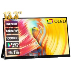 Resim Zeuslap OL133ED 13.3" 1920*1080 60Hz FHD OLED 400nit Yansıma Önleyici Dokunmatik Ekranlı Taşınabilir Monitör 