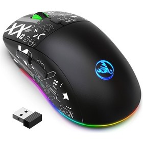Resim Mufunye Hxsj T90 Kablosuz Rgb Mekanik Oyun Faresi - 3600dpı, 11 Aydınlatma Modu, 10m Tuş Ömrü Diğer 