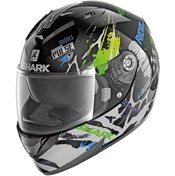Resim Shark RIDILL 1.2 DRIFT-R MAVİ-YEŞİL KAPALI KASK L 