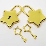 Resim 1 set metal dokulu yıldız şekilli kilit, valiz yıldız şekilli kilit, çinko alaşım alet kilidi, anahtarlı valiz takı yıldız şekilli kilit 