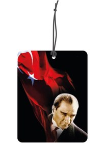 Resim ByMeyla Atatürk Görselli Çift Yönlü Dekoratif Oto Kokusu ve Oto Aksesuarı 