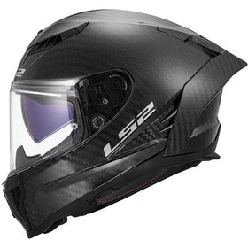 Resim Ls2 Dragon Karbon Mat Kapalı Kask Siyah 