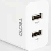 Resim Tecno Micro USB - Type-C 12 Watt Hızlı Şarj Aleti Beyaz 