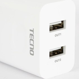 Resim Tecno Micro USB - Type-C 12 Watt Hızlı Şarj Aleti Beyaz 