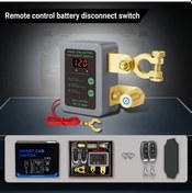 Resim Boatshop1 Gri Araba Akü Bağlantı Kolu 12v 24v Uzaktan Kumanda Otomatik Güç Kesme Manyetik Kilitleme Anti Dokunma Dijital Voltaj Göstergesi 